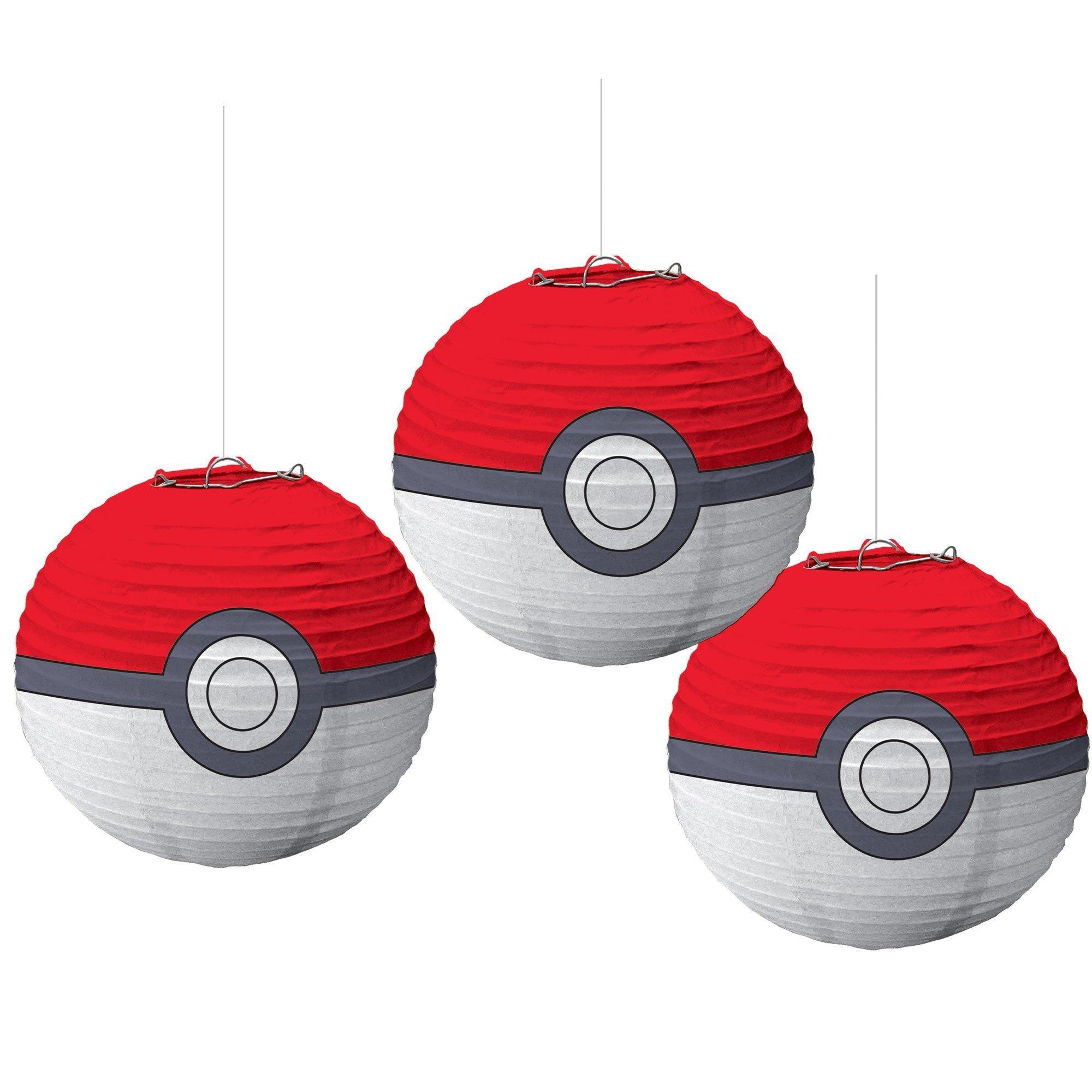 Pokémon Classic Birthday Party Supplies Pack for 8 Guests - Kit Includes Plates, Napkins, Table Cover, Banner Decoration, Lanterns, Centerpiece, Favors with Bags & Pinata